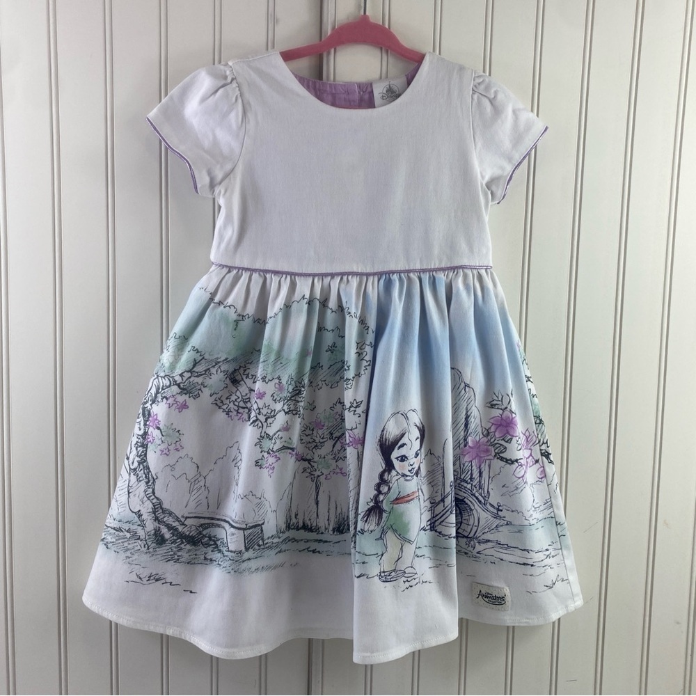 Disney Animators’ Collection Girls Mulan Princess White Party Dress Costume Sz 4